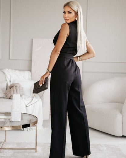 Levoire | Combinaison Sans Manches À Décolleté En V Avec Jambe Large Vêtements Pour Femmes