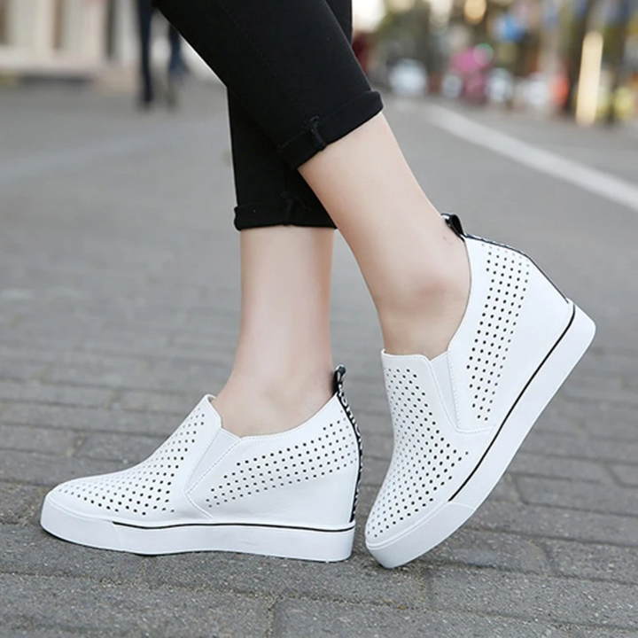 Levoire | Chaussures Plates Élégantes Et Confortables Avec Talon Épais Blanc