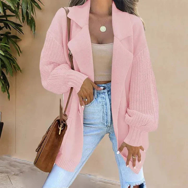 Levoire | Élégant Gilet Tricoté Avec Col Roulé Pour Femmes Rosa