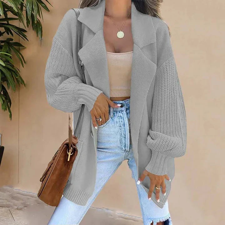 Levoire | Élégant Gilet Tricoté Avec Col Roulé Pour Femmes Gris
