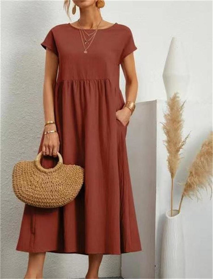 Levoire | Robe D'Été Élégante À Coupe Décontractée Orange