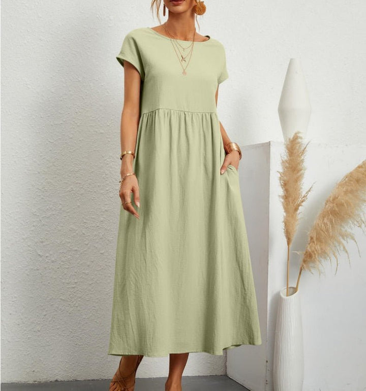Levoire | Robe D'Été Élégante À Coupe Décontractée Vert clair