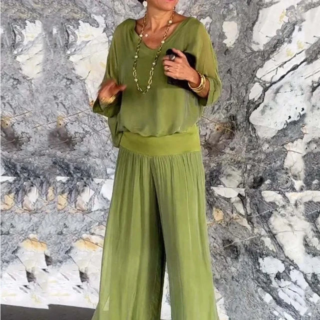 Levoire | Haut Et Pantalon Élégants Vert