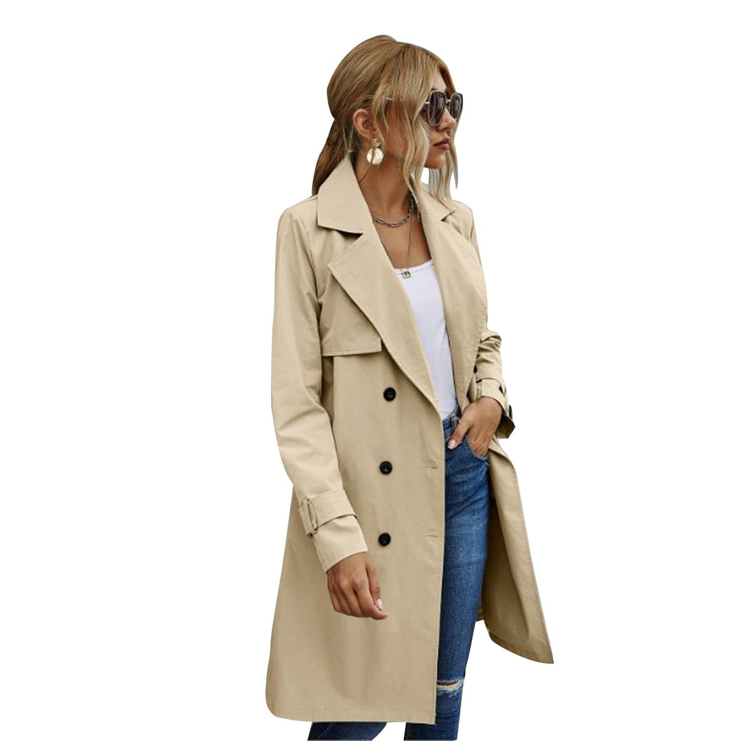 Levoire | Trench-Coat Long À Manches Avec Double Bouton Khaki