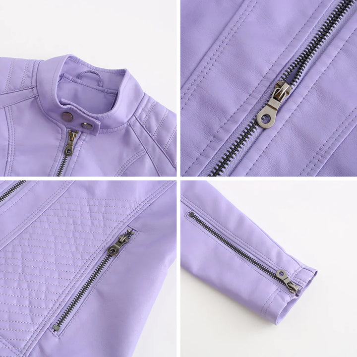Levoire | Veste De Biker En Simili Cuir Pour Femmes
