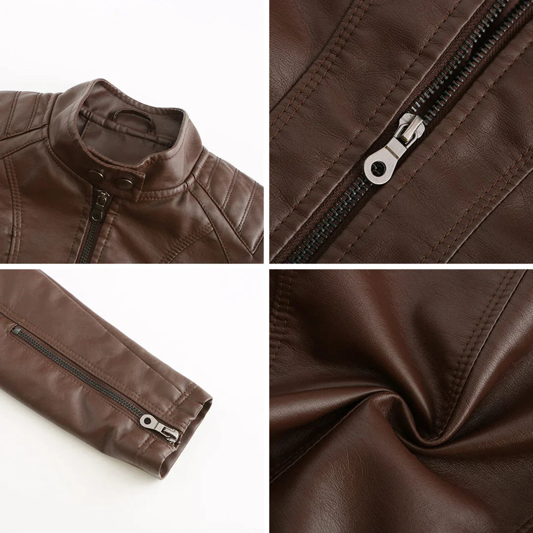 Levoire | Veste De Biker En Simili Cuir Pour Femmes