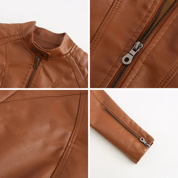 Levoire | Veste De Biker En Simili Cuir Pour Femmes