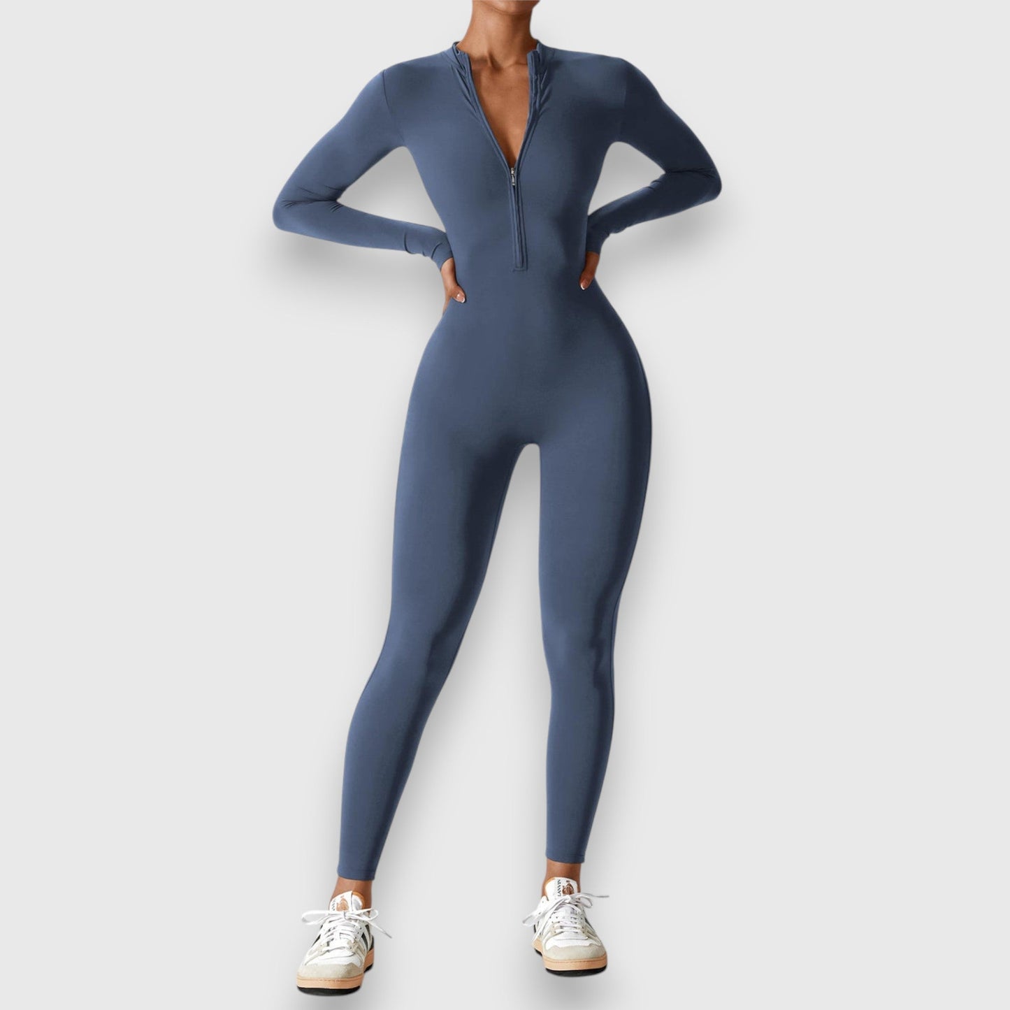 Levoire | Style Élégant Combinaison Longue Gris bleu