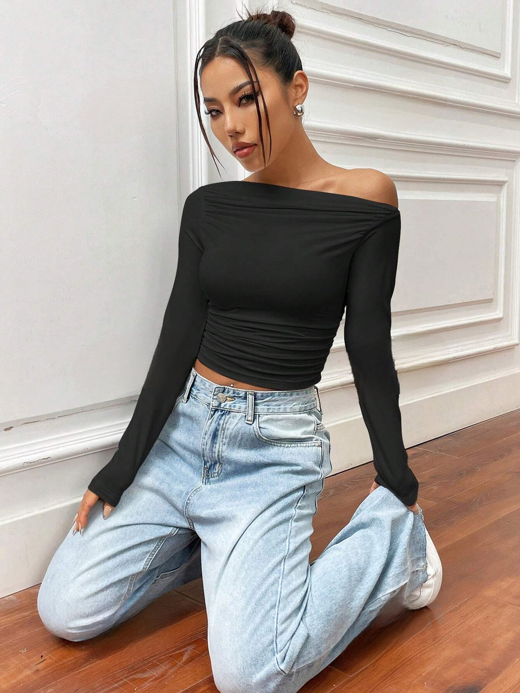 Levoire | Haut Élégant Off Shoulder Avec Manches Longues