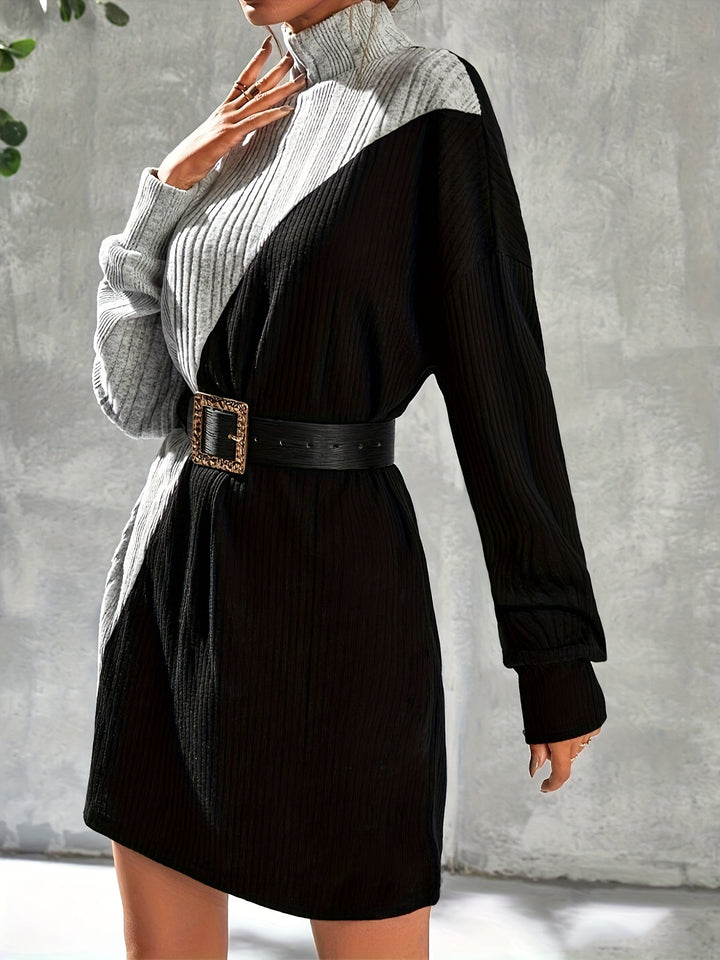 Levoire | Robe Tricotée Avec Motif De Col En Tortue