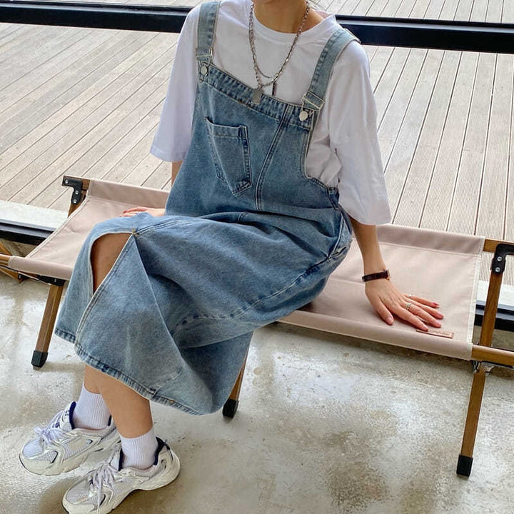 Levoire | Robe Salopette En Denim Tendance Pour Femmes