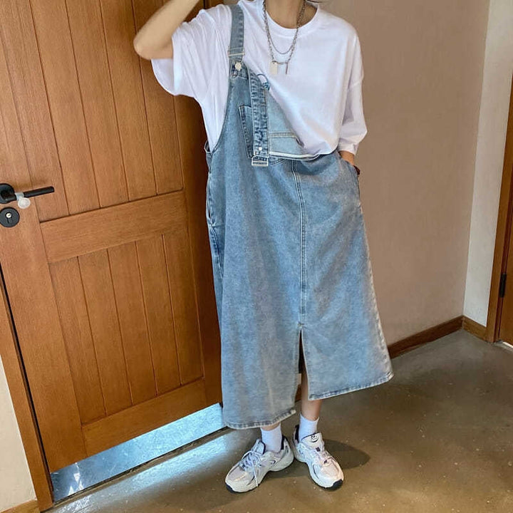 Levoire | Robe Salopette En Denim Tendance Pour Femmes Hellturquoise