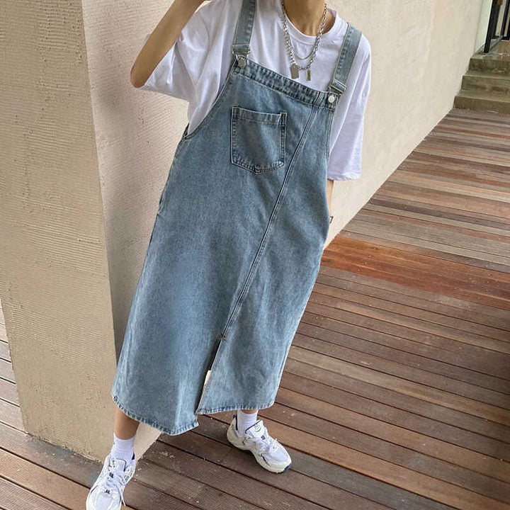 Levoire | Robe Salopette En Denim Tendance Pour Femmes