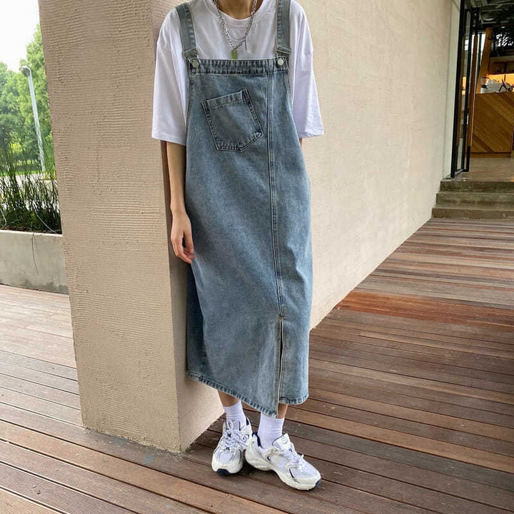 Levoire | Robe Salopette En Denim Tendance Pour Femmes