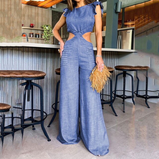 Levoire | Jumpsuit Élégant Et Chic Bleu