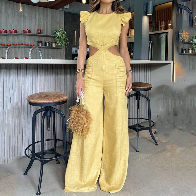 Levoire | Élégant Jumpsuit Stylé Jaune