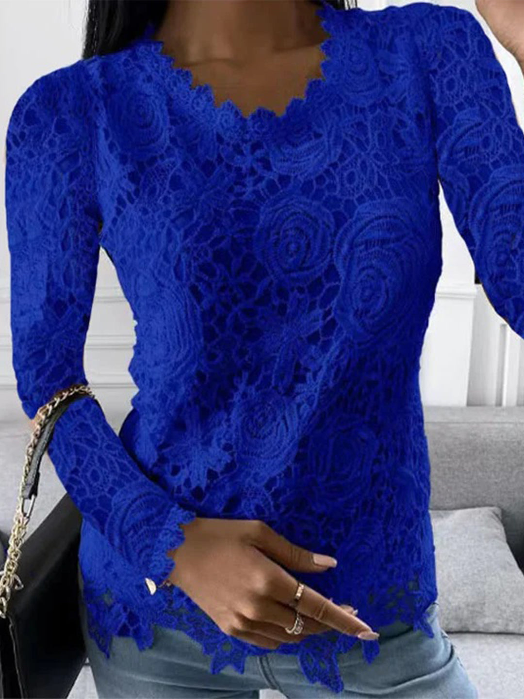 Levoire | Fedora Blouse - Élégante Et Unique Bleu