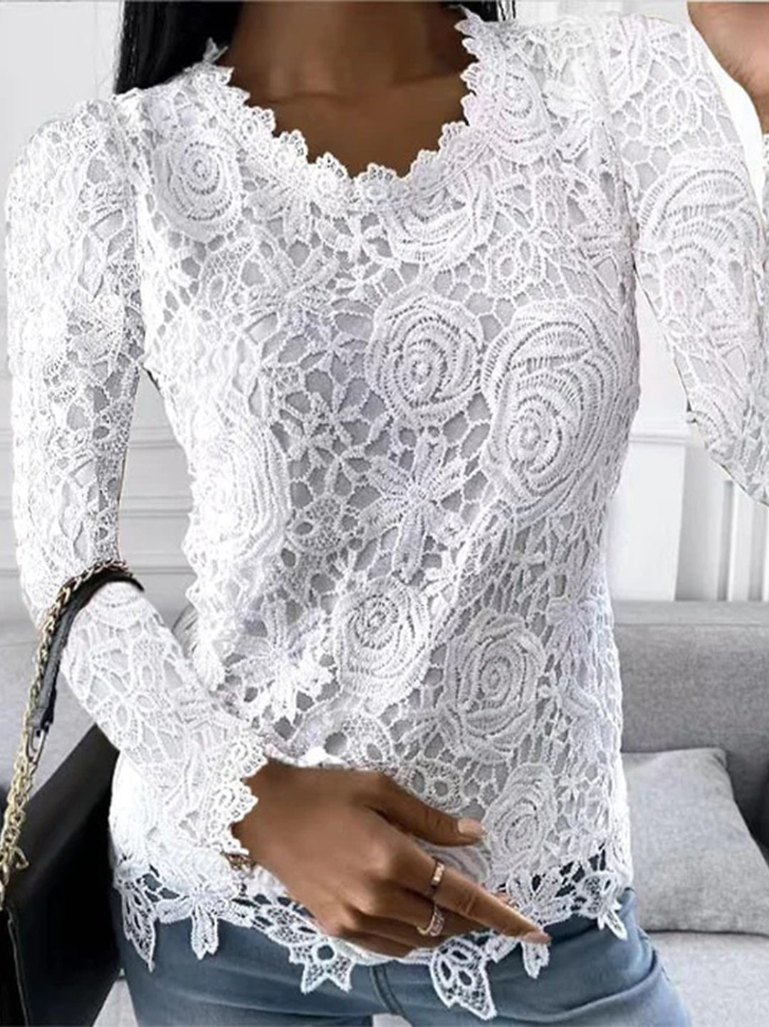 Levoire | Fedora Blouse - Élégante Et Unique Blanc