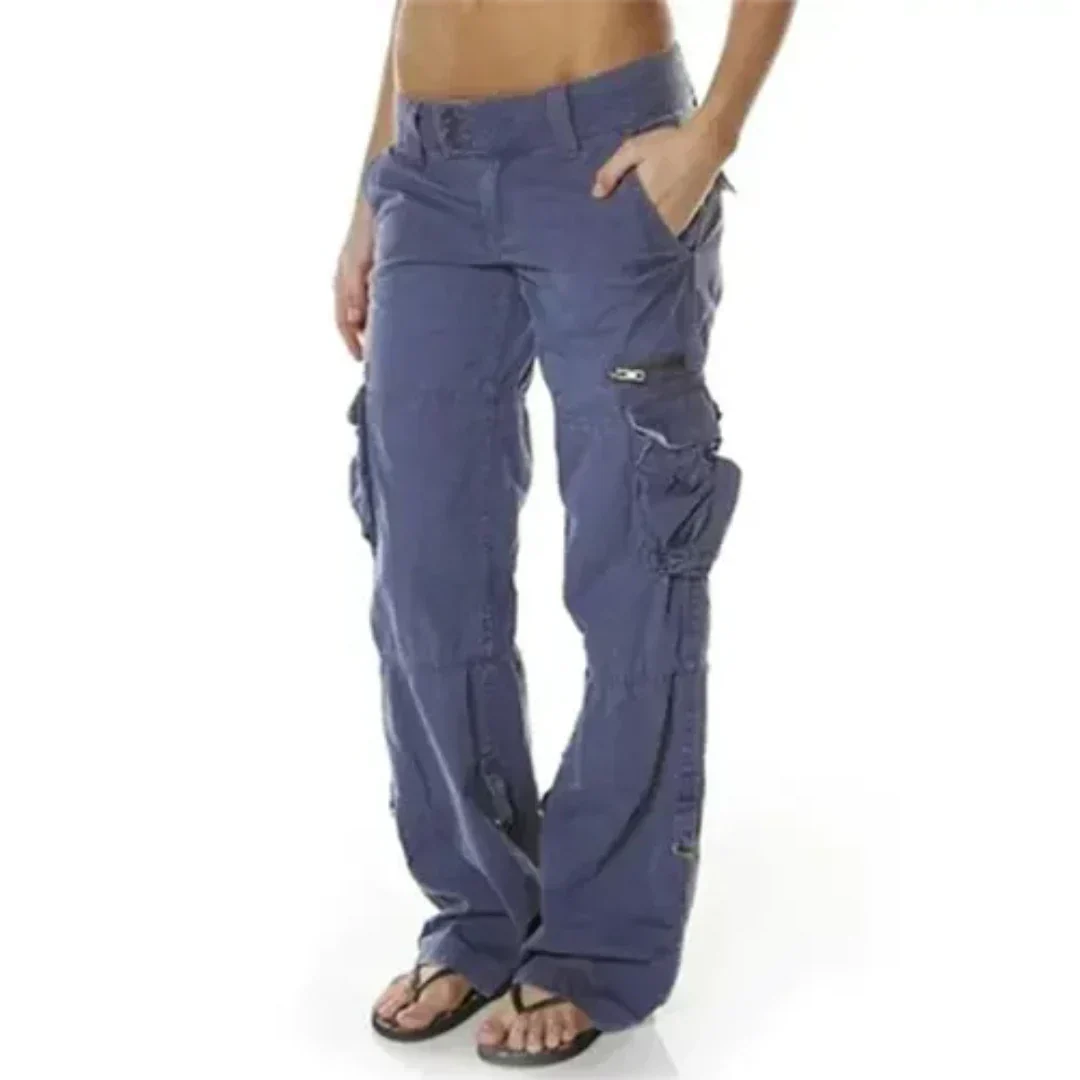 Levoire | Pantalon Cargo Stylé Pour Femme Bleue