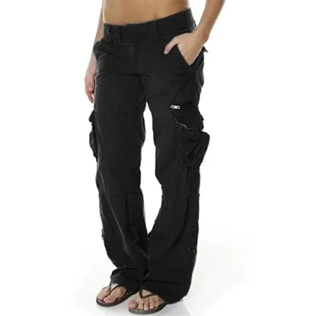 Levoire | Pantalon Cargo Stylé Pour Femme Noir