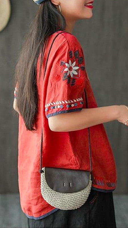 Levoire | Blouse Ethnique Brodée Décontractée