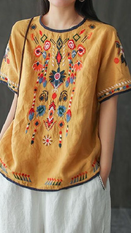 Levoire | Blouse Ethnique Brodée Décontractée