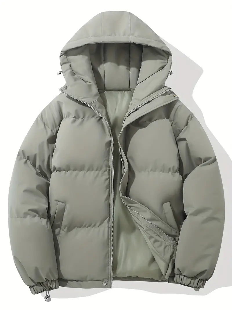 Levoire | Veste Chaude Au Design Classique Avec Capuche Gris clair
