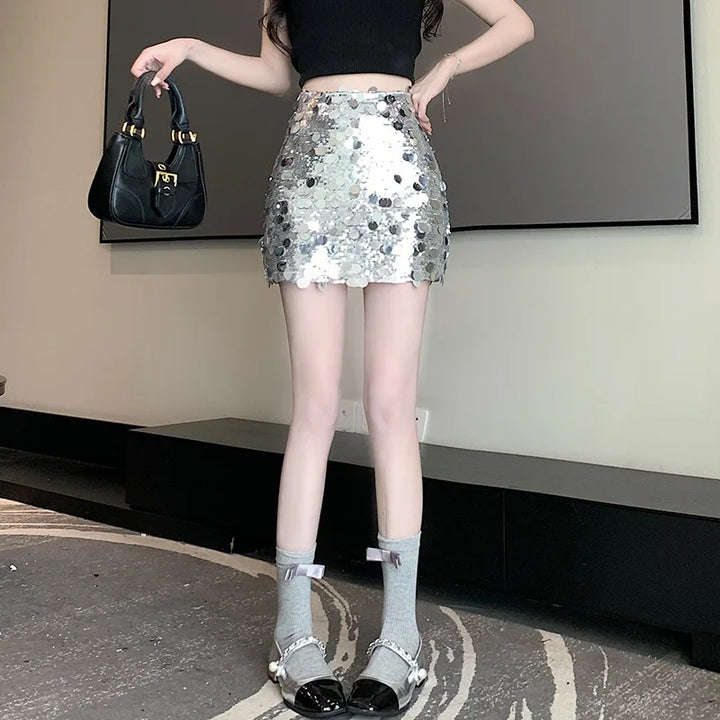 Levoire | Jupe Mini Moderne Scintillante Pour Femmes