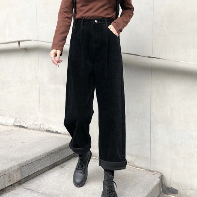 Levoire | Pantalon Évasé Moderne Pour Dames Idéal Pour Chaque Occasion Noir