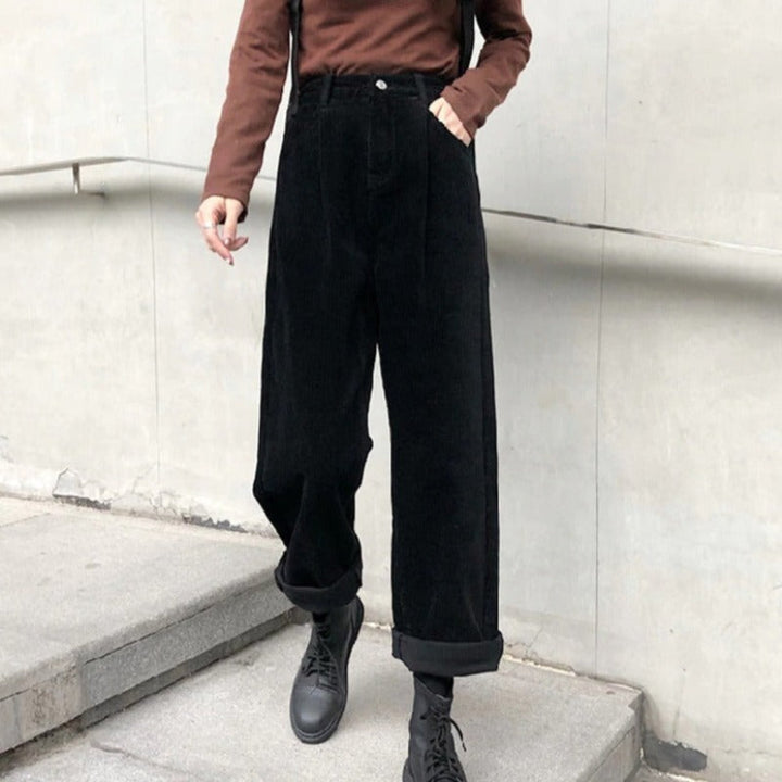Levoire | Pantalon Évasé Moderne Pour Dames Idéal Pour Chaque Occasion Noir