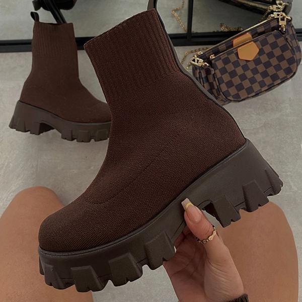 Levoire | Bottes À Plateforme Pour Femmes Braun