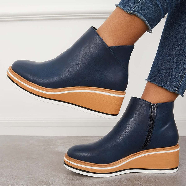 Levoire | Fermeture Éclair Plateforme Cales Bottes Pour Femmes