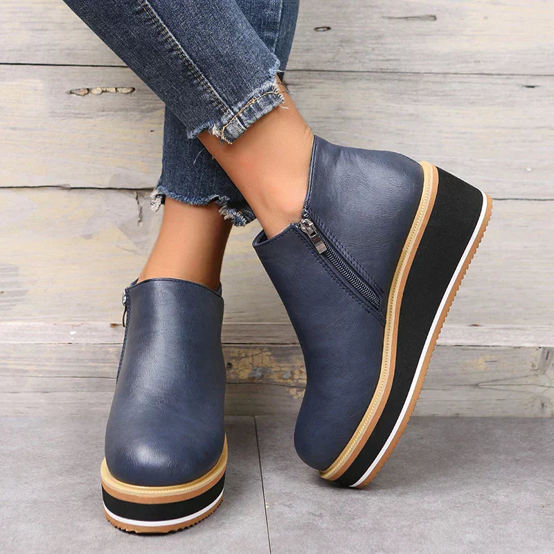Levoire | Fermeture Éclair Plateforme Cales Bottes Pour Femmes