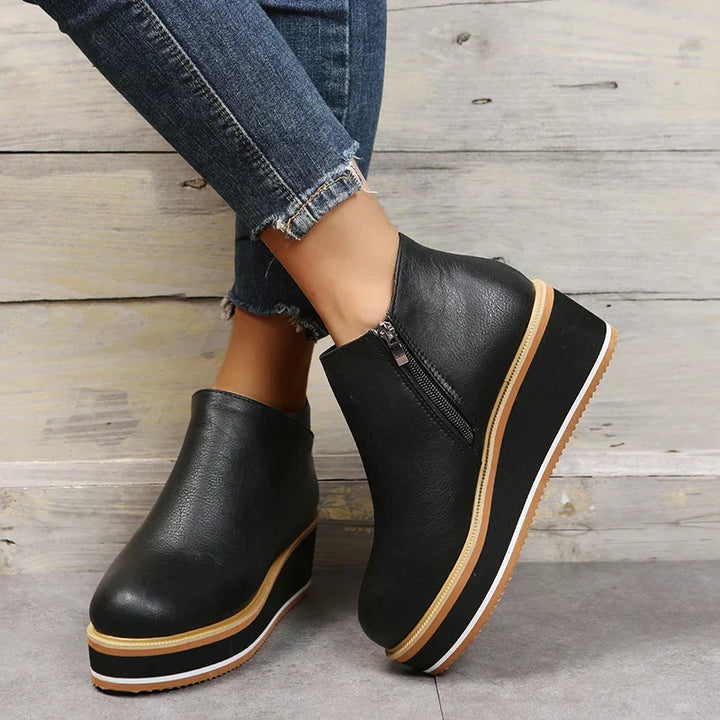 Levoire | Fermeture Éclair Plateforme Cales Bottes Pour Femmes