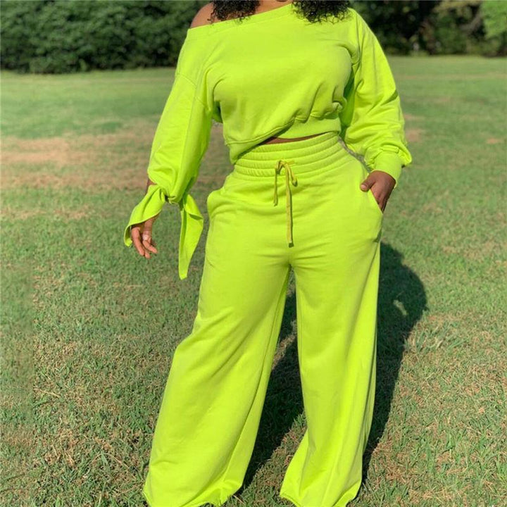 Levoire | Chemise longue avec pantalon taille haute VERT
