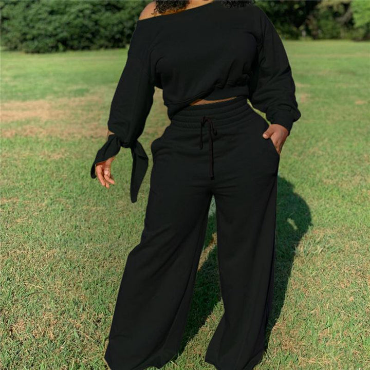 Levoire | Chemise longue avec pantalon taille haute NOIR