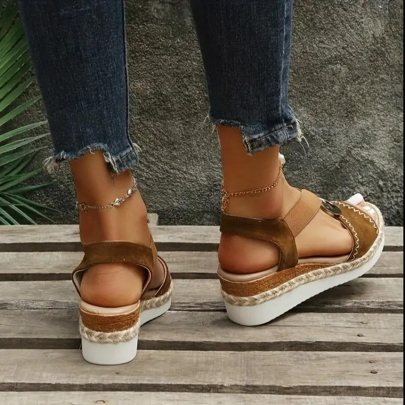 Levoire | Espadrilles, Plateforme, Band Élastique, Talons Compensés, Chaussures D'Été