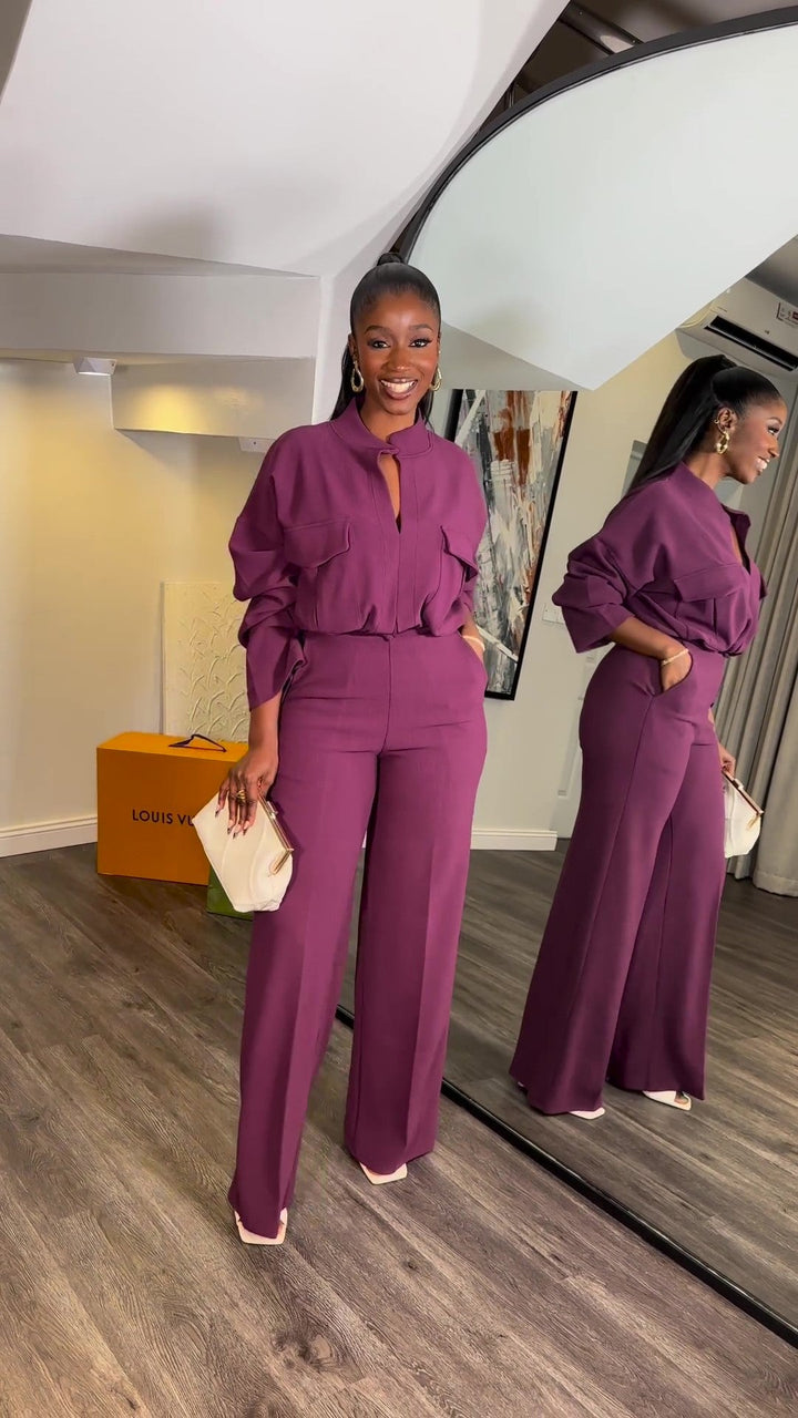 Levoire | Élégant Ensemble Femme Deux Pièces Lilas