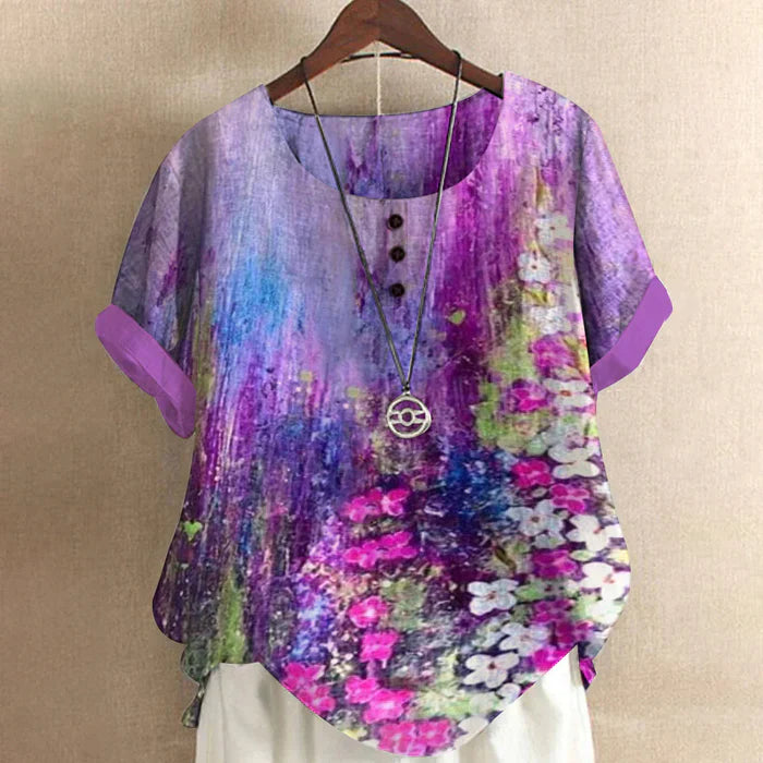 Levoire | Blouse À Fleurs De Lilas