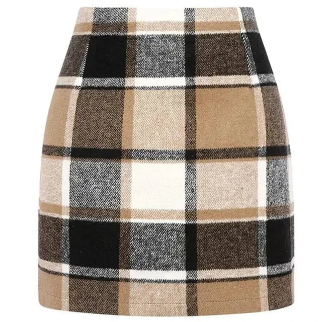 Levoire | Jupe Mini Élégante Kaki foncé