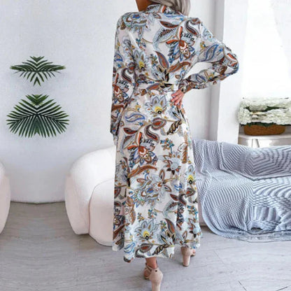 Levoire | Élégante Robe À Manches Longues Avec Motif Floral