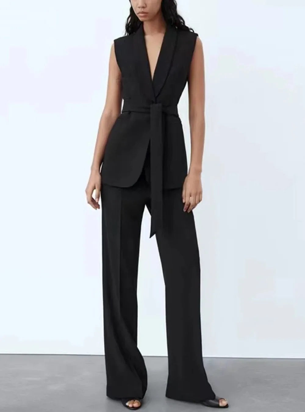 Levoire | Combinaison Sans Manches Avec Ceinture À La Taille