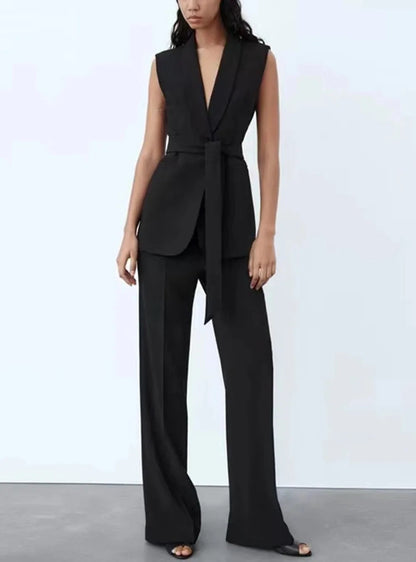 Levoire | Combinaison Sans Manches Avec Ceinture À La Taille