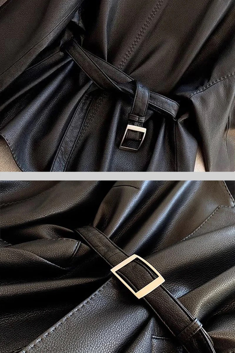 Levoire | Blazer En Simili Cuir Cintré