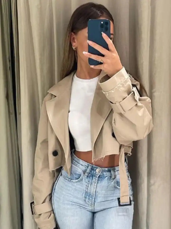 Levoire | Veste Trench Cropped Beige