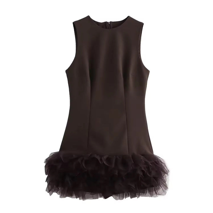 Levoire | Robe De Cocktail Élégante Avec Détails En Tulle Braun