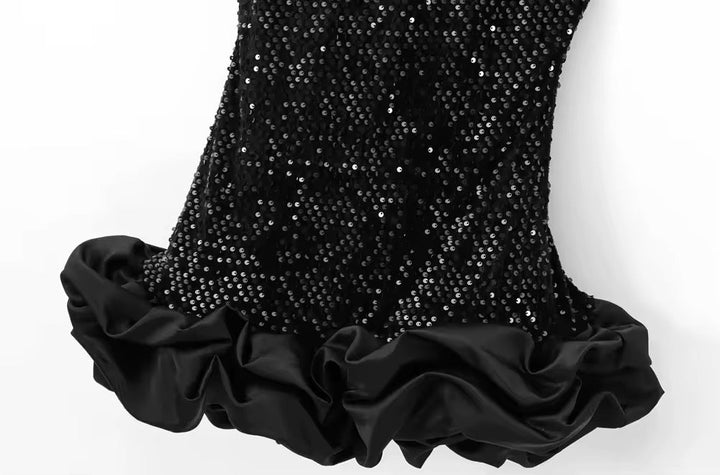 Levoire | Robe À Sequins Élégante Avec Ourlet À Volants