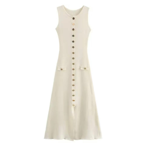 Levoire | Robe Élégante Avec Détails En Bouton