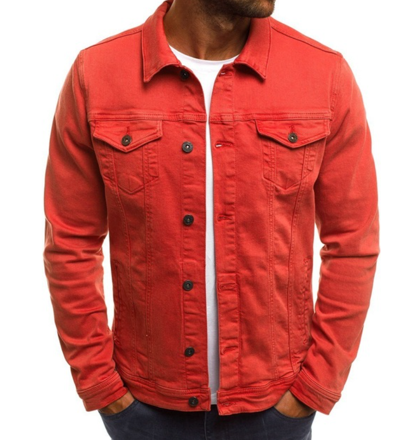 Levoire | Veste En Denim À Manches Longues Avec Poches Rot