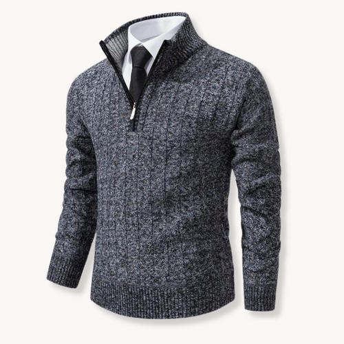 Levoire | Pull En Maille Avec Fermeture Éclair Quart Robuste